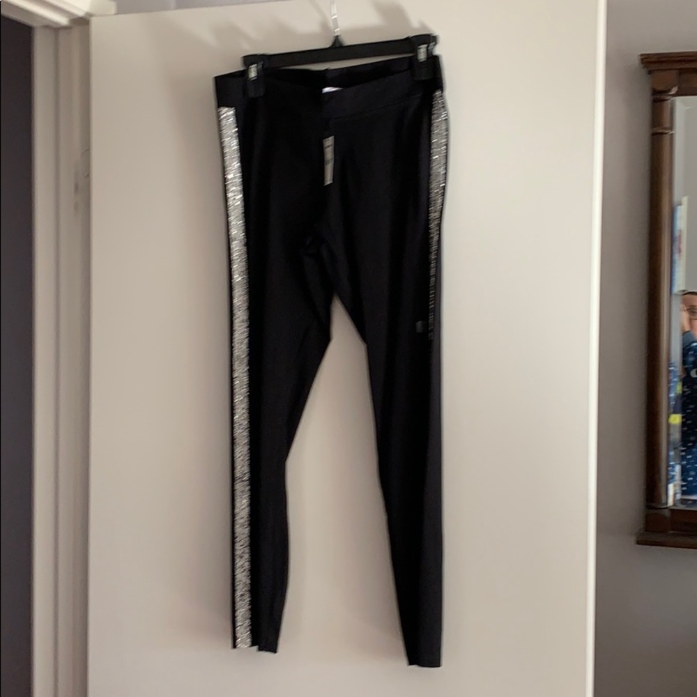 Rhinestones black leggings